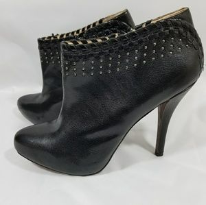 Black Leather Ankle Boots